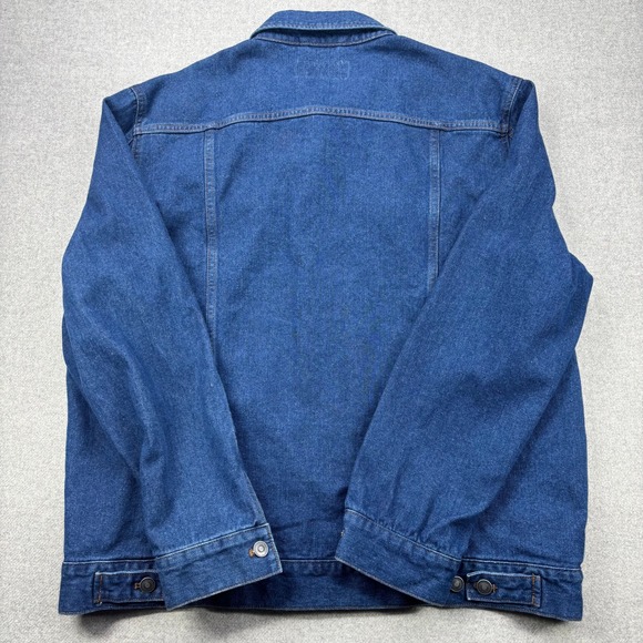 Line Of Trade Montana Denim Trucker Jacket Mens 2XL Blue Jean Button Up Western - Picture 9 of 9